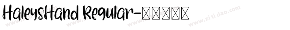 HaleysHand Regular字体转换